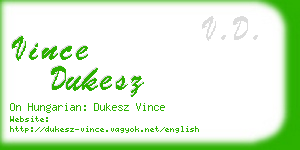 vince dukesz business card